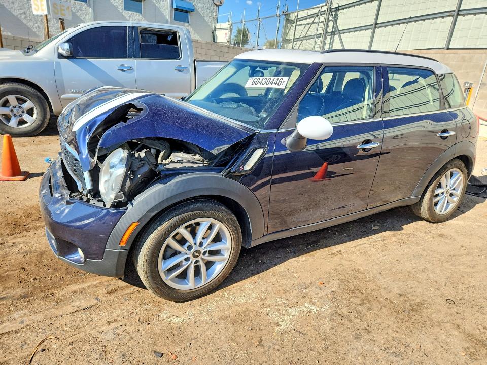 2012 Mini Cooper VIN WMWZC5C54CWL61541 COPART salvage auction — FRONT END, Nm - Cert Of Title-Salvage, sold $200 on 2026-08-17 (photo 1)
