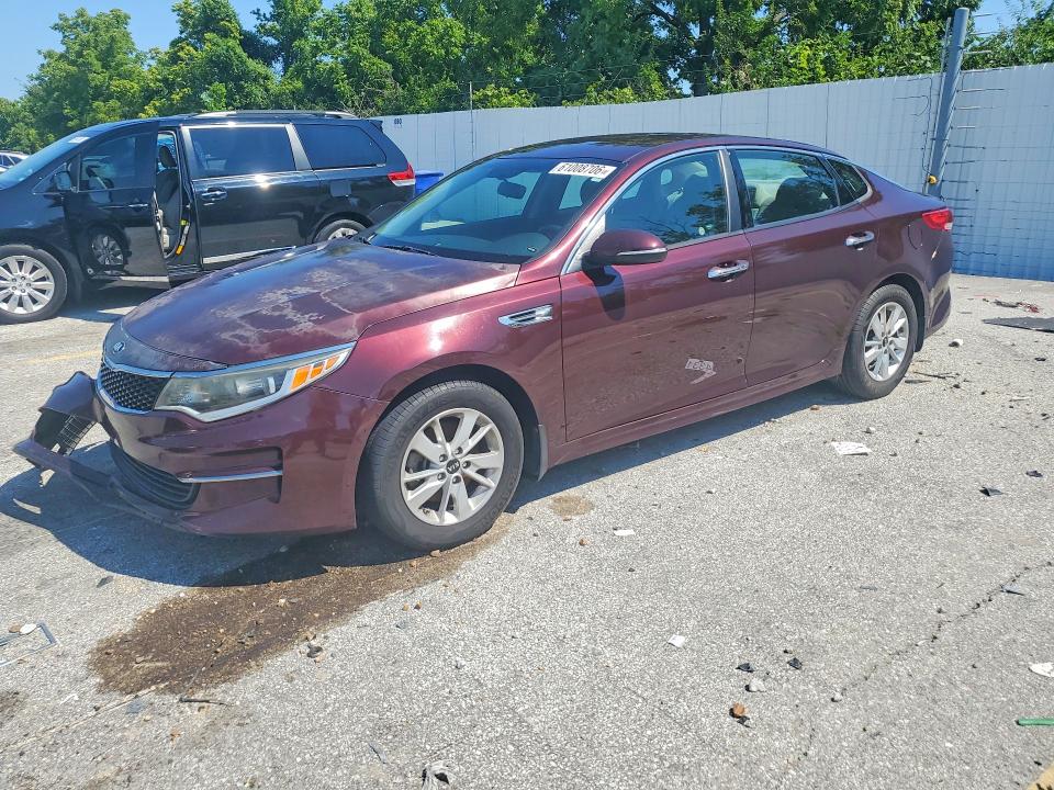 2016 Kia Optima VIN 5XXGT4L34GG107340 COPART salvage auction — FRONT END, Mo - Certificate Of Title, sold $750 on 2026-07-24 (photo 1)