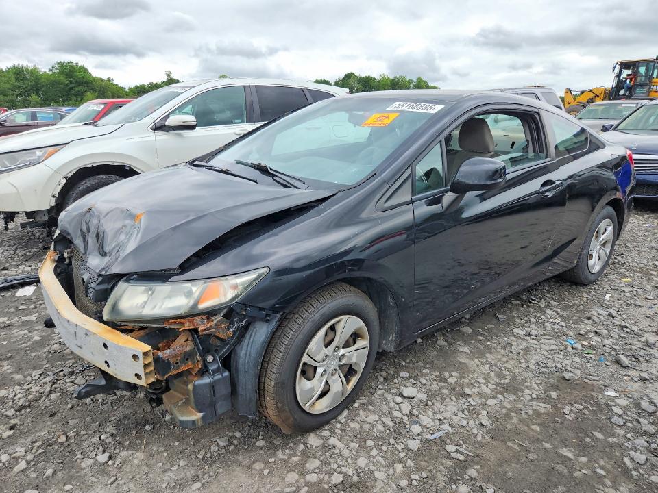 2013 Honda VIN 2HGFG3B55DH519922 COPART salvage auction — FRONT END, Pa - Certificate Of Salvage, sold $2 on 2026-07-22 (photo 1)