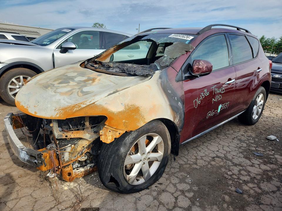 2009 Nissan Murano VIN JN8AZ18W69W107979 COPART salvage auction — BURN, Ct - Cert Of Title-Salvage, sold $450 on 2026-07-17 (photo 1)
