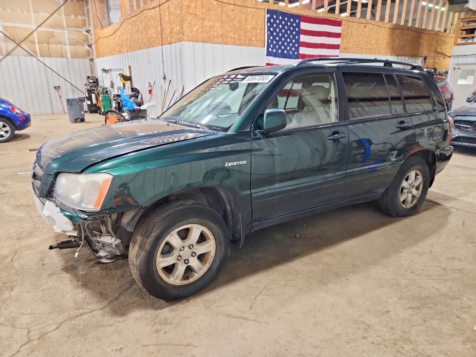 2003 Toyota Highlander VIN JTEHF21A430106620 COPART salvage auction — FRONT END, Ak - Certificate Of Vehicle Title, sold $25 on 2026-07-21 (photo 1)