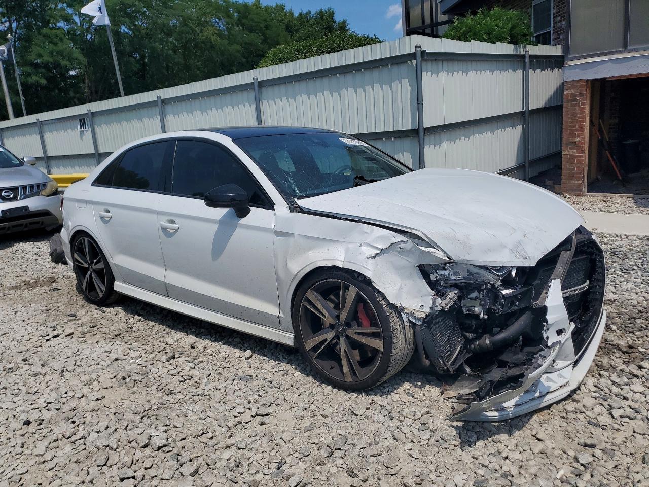 2019 Audi RS3 VIN WUABWGFF6KA907329 COPART salvage auction — Front End, St - Salvage Title, sold $12,900 on 2026-09-17 (photo 4)