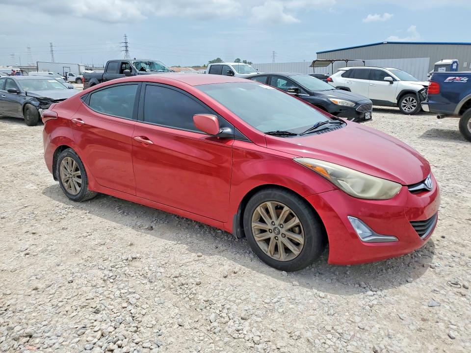 2014 Hyundai Elantra VIN KMHDH4AE4EU186021 COPART salvage auction — MECHANICAL, Tx - Certificate Of Title, sold $400 on 2026-07-17 (photo 4)
