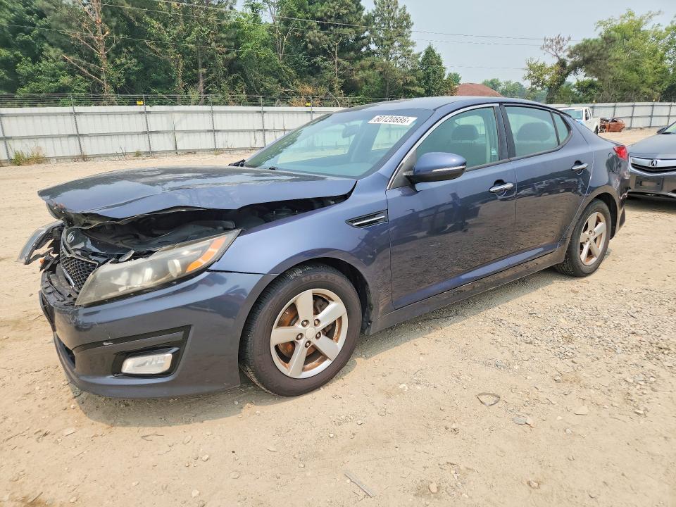 2015 Kia Optima VIN 5XXGM4A71FG424185 COPART salvage auction — FRONT END, Fl - Certificate Of Title, sold $100 on 2026-07-28 (photo 1)