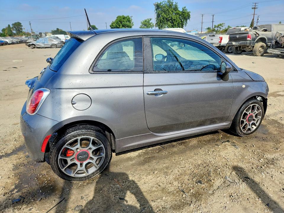 2012 Fiat 500 VIN 3C3CFFBR2CT287606 COPART salvage auction — FRONT END, Ca - Salvage Certificate, sold $450 on 2026-08-10 (photo 3)