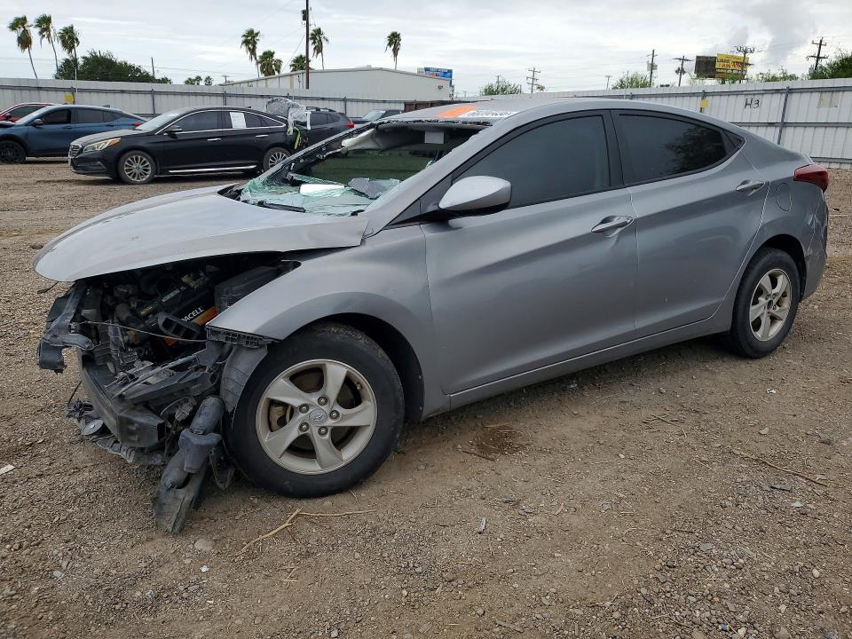2015 Hyundai Elantra VIN KMHDH4AE6FU280046 COPART salvage auction — FRONT END, TX - SALVAGE VEHICLE TITLE (P), sold $400 on 2026-07-15 (photo 1)