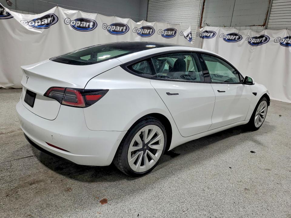 2022 Tesla Model 3 VIN 5YJ3E1EA5NF285535 COPART salvage auction — FRONT END, Fl - Certificate Of Title, sold $8,900 on 2026-07-27 (photo 3)