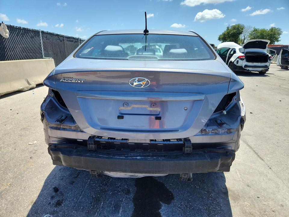 2015 Hyundai Accent VIN KMHCT4AE6FU867521 COPART salvage auction — REAR END, Fl - Cert Of Title Slvg Rebuildable, sold $50 on 2026-07-21 (photo 6)
