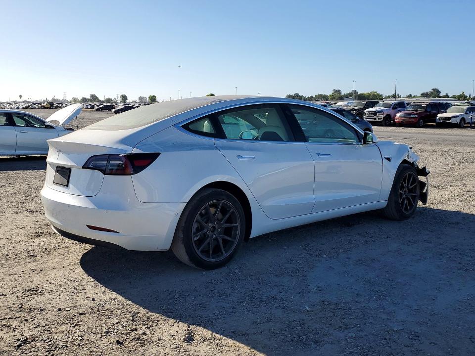 2020 Tesla Model 3 VIN 5YJ3E1EAXLF599095 COPART salvage auction — FRONT END, Ca - Salvage Certificate, sold $6,100 on 2026-07-21 (photo 3)