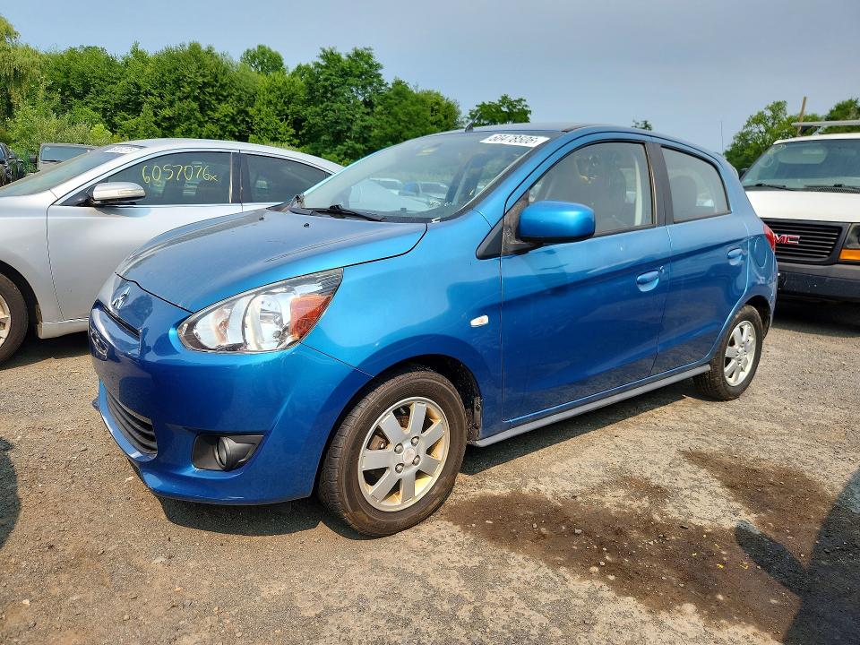2014 Mitsubishi Mirage VIN ML32A4HJ5EH005703 COPART salvage auction — MINOR DENT/SCRATCHES, Me - Certificate Of Title (P), sold $725 on 2026-07-16 (photo 1)