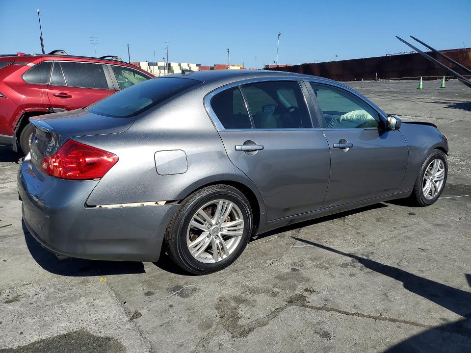 2013 Infiniti G VIN JN1CV6AP1DM724259 COPART salvage auction — FRONT END, Ca - Salvage Certificate, sold $1,350 on 2026-08-26 (photo 3)