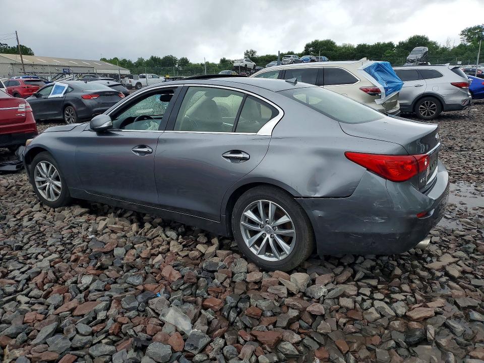 2015 Infiniti Q50 VIN JN1BV7ARXFM421339 COPART salvage auction — VANDALISM, Pa - Certificate Of Salvage, sold $1,550 on 2026-07-13 (photo 2)