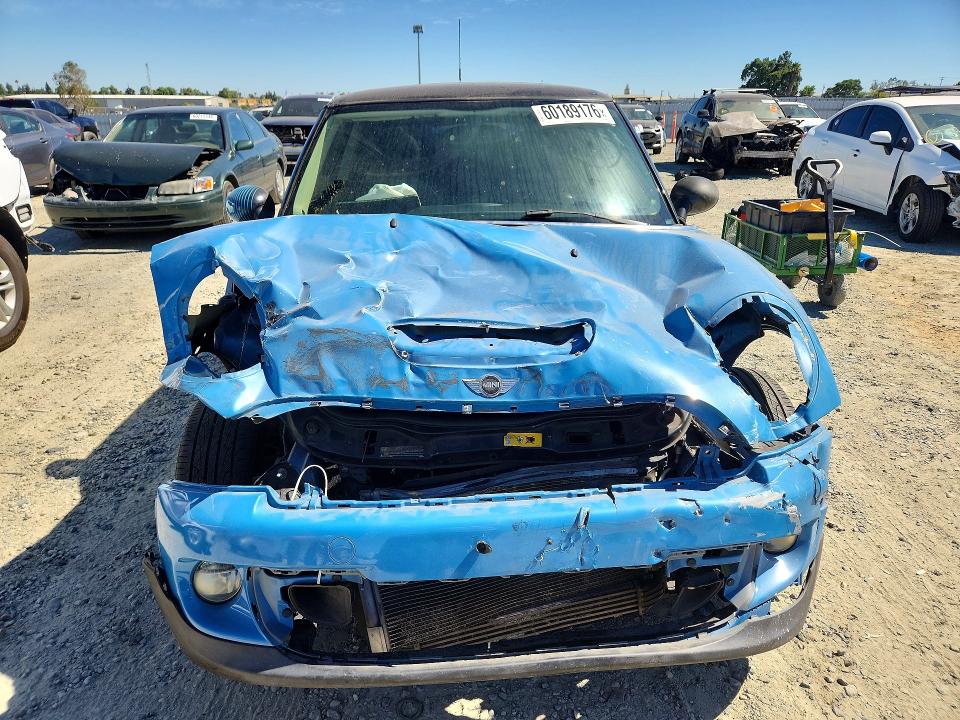 2013 Mini Cooper VIN WMWSV3C55DT389089 COPART salvage auction — FRONT END, Ca - Salvage Certificate (P), sold $400 on 2026-07-16 (photo 5)