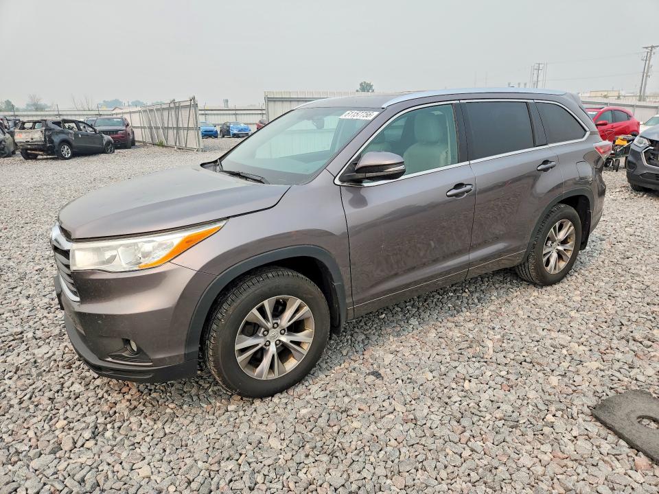 2014 Toyota Highlander VIN 5TDJKRFH1ES068778 COPART salvage auction — HAIL, Wi - Certificate Of Title, sold $175 on 2026-07-27 (photo 1)