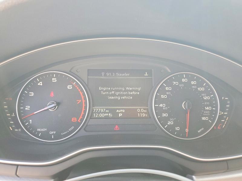 2017 Audi A4 VIN WAUANAF46HN055604 COPART salvage auction — FRONT END, Tx - Salvage Vehicle Title, sold $100 on 2026-07-30 (photo 9)
