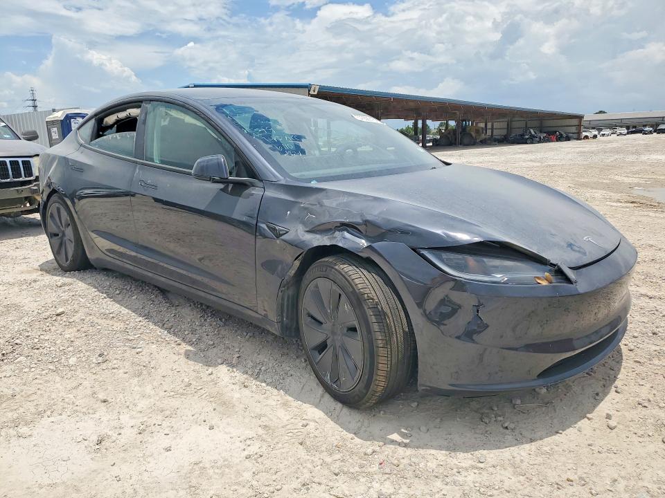 2025 Tesla Model 3 VIN 5YJ3E1EA7SF953332 COPART salvage auction — FRONT END, Tx - Salvage Vehicle Title, sold $7,900 on 2026-07-28 (photo 4)