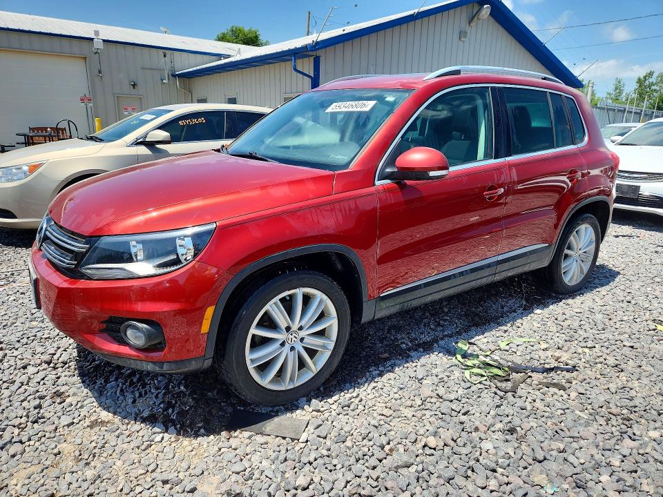 2013 Volkswagen Tiguan VIN WVGAV3AX9DW085924 COPART salvage auction — WATER/FLOOD, IL - SALVAGE CERT-FLOOD, sold $200 on 2026-08-03 (photo 1)