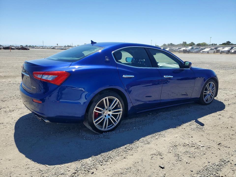 2015 Maserati Ghibli VIN ZAM57RTA7F1139129 COPART salvage auction — FRONT END, Mi - Dis/Dlr/Exp Only Clean Title (P), sold $1,750 on 2026-09-15 (photo 3)