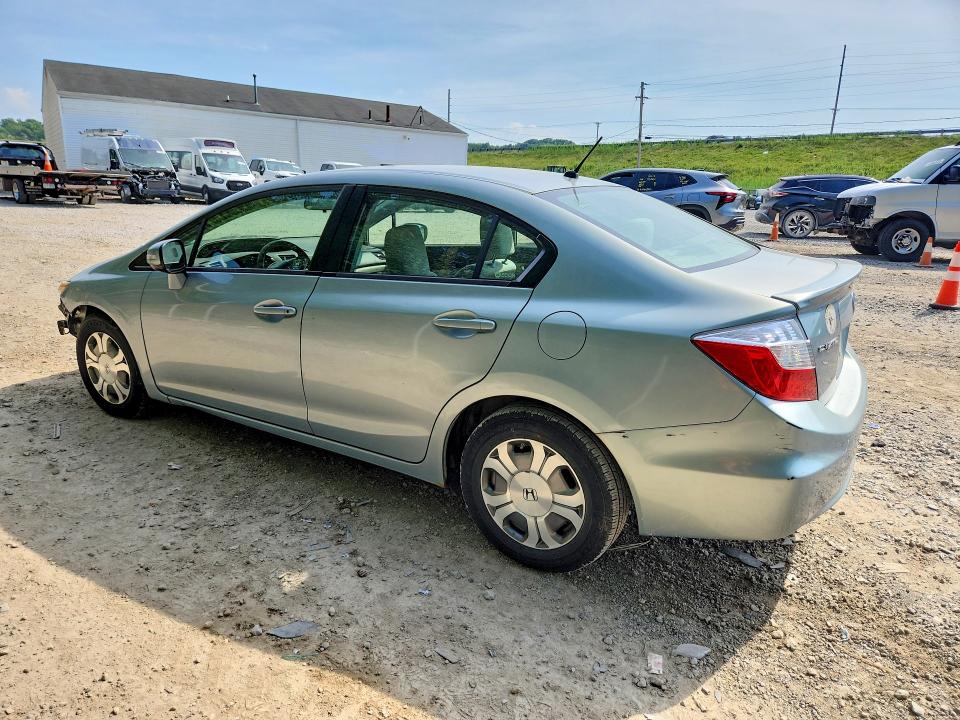 2012 Honda Civic VIN JHMFB4F26CS004386 COPART salvage auction — FRONT END, Oh - Certificate Of Title, sold $950 on 2026-07-29 (photo 2)