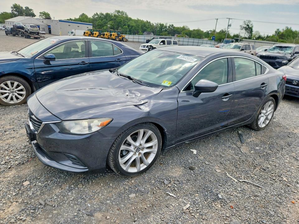 2014 Mazda 6 VIN JM1GJ1T63E1124136 COPART salvage auction — WATER/FLOOD, NJ - CERT OF TITLE-SALVAGE FLOOD (P), sold $725 on 2026-07-24 (photo 1)