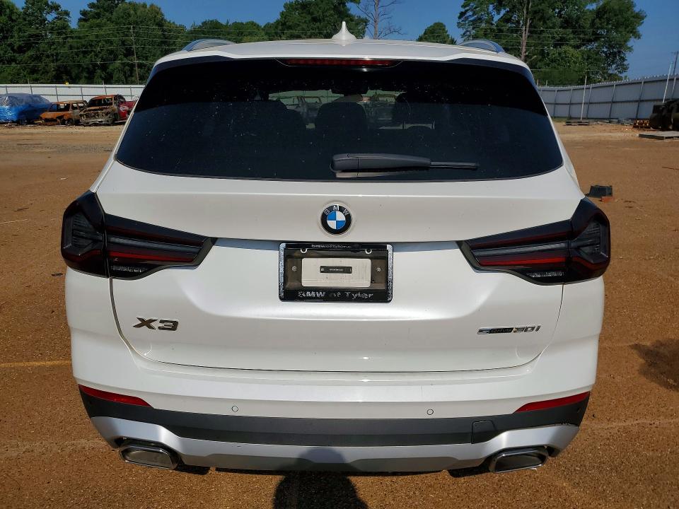 2024 BMW X3 VIN 5UX43DP00R9V22558 COPART salvage auction — ROLLOVER, Tx - Salvage Vehicle Title, sold $7,000 on 2026-07-13 (photo 6)