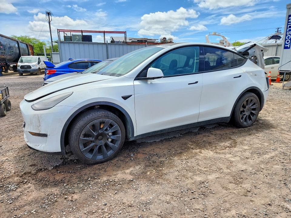 2021 Tesla Model y VIN 5YJYGDED6MF192792 COPART salvage auction — REAR END, Hi - Certificate Of Salvage, sold $2 on 2026-07-20 (photo 1)