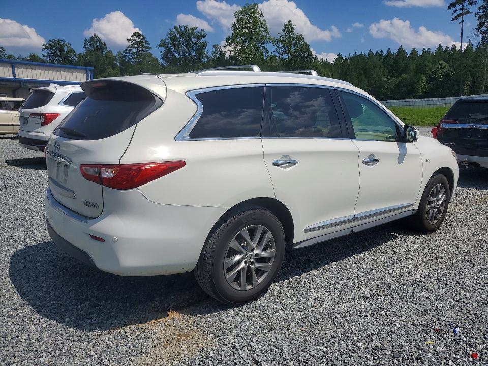 2014 Infiniti Qx60 VIN 5N1AL0MNXEC532987 COPART salvage auction — UNDERCARRIAGE, NC - SALVAGE CERTIFICATE OF TITLE (P), sold $200 on 2026-07-23 (photo 3)