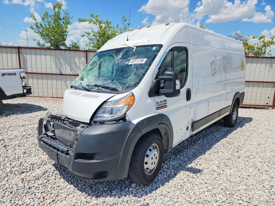 2021 Ram Promaster VIN 3C6ERVDG1ME502553 COPART salvage auction — FRONT END, Tx - Salvage Vehicle Title, sold $2,750 on 2026-07-29 (photo 1)