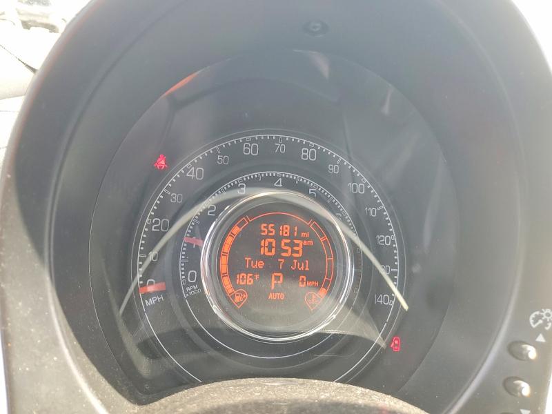 2013 Fiat 500 VIN 3C3CFFBR4DT629221 COPART salvage auction — FRONT END, Oh - Cert Of Title-Salvage, sold $1,100 on 2026-08-10 (photo 9)
