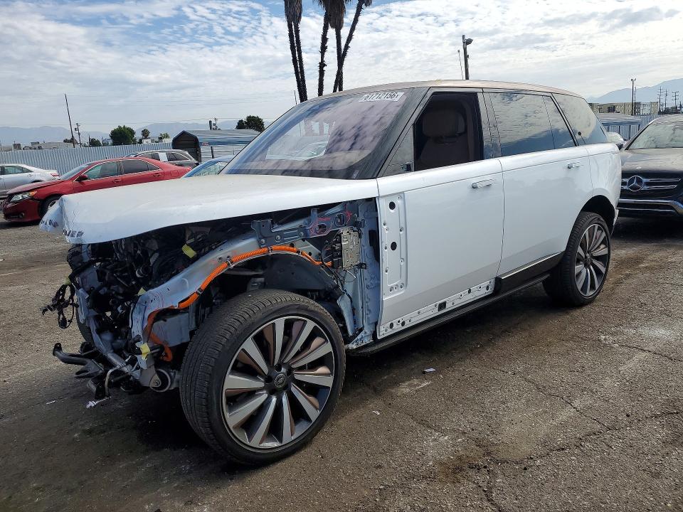 2023 Land rover RANGE ROVER VIN SALKUBE71PA040101 COPART salvage auction — FRONT END, Ca - Salvage Certificate, sold $79,500 on 2026-09-01 (photo 1)
