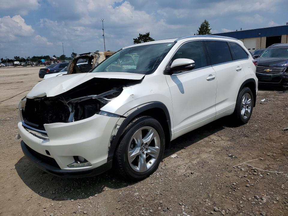 2016 Toyota VIN 5TDDKRFH4GS267744 COPART salvage auction — FRONT END, Mi - Certificate Of Title, sold $9,800 on 2026-07-14 (photo 1)