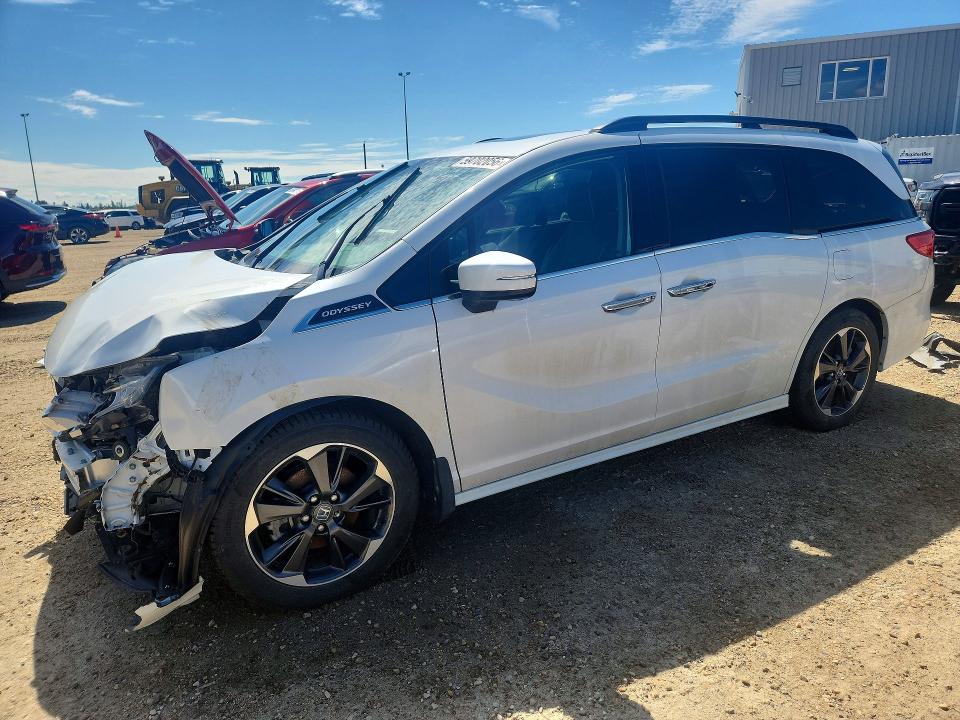 2024 Honda Odyssey VIN 5FNRL6H85RB502500 COPART salvage auction — FRONT END, Ab - Bos - Salvage, sold $8,600 on 2026-07-09 (photo 1)