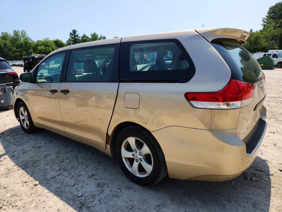 2013 Toyota Sienna VIN 5TDZK3DC2DS360929 COPART salvage auction — FRONT END, Ma - Certificate Of Title, sold $375 on 2026-07-27 (photo 2)