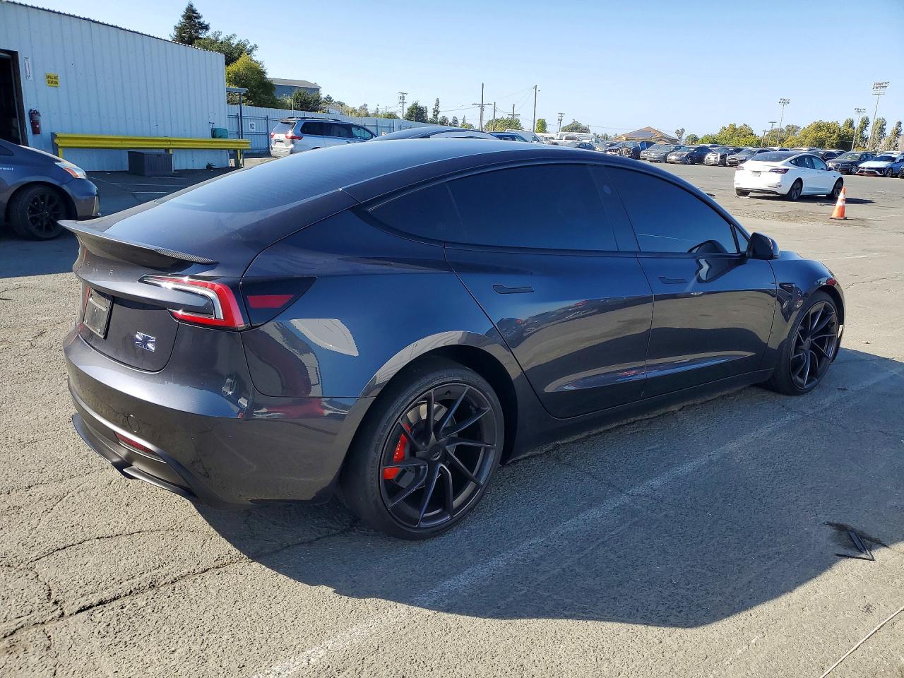 2024 Tesla Model 3 VIN 5YJ3E1ET7RF783632 COPART salvage auction — Front End, CA - SALVAGE CERTIFICATE, sold $21,499 on 2026-10-09 (photo 3)