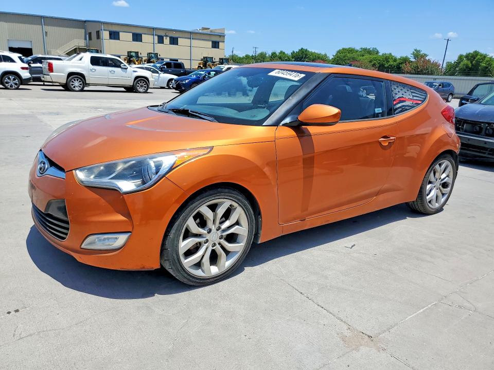 2013 Hyundai Veloster VIN KMHTC6AD4DU147005 COPART salvage auction — REAR END, Tx - Salvage Vehicle Title, sold $250 on 2026-07-23 (photo 1)