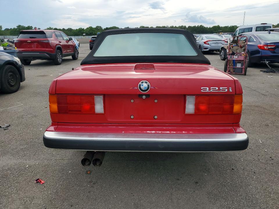 1987 BMW 3 series VIN WBABB2300H1942742 COPART salvage auction — WATER/FLOOD, Ny - Mv907A-Flood Salvage, sold $100 on 2026-07-29 (photo 6)