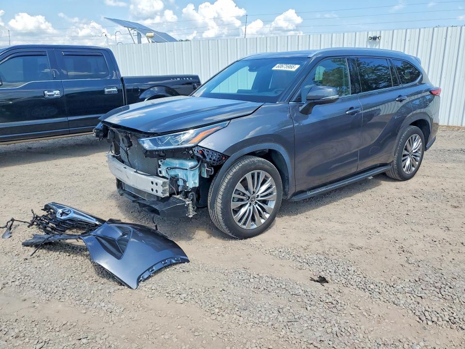 2022 Toyota Highlander VIN 5TDFZRAH7NS122528 COPART salvage auction — FRONT END, NY - MV-907A SALVAGE CERTIFICATE, sold $24,400 on 2026-07-13 (photo 1)