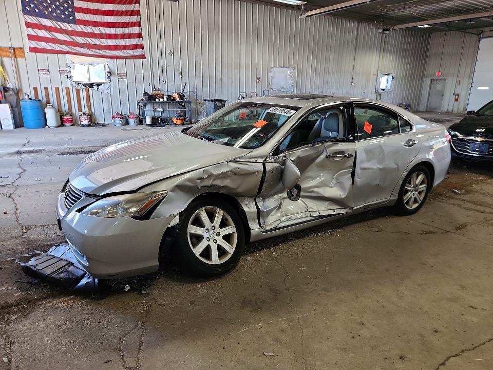 2007 Lexus Es 350 VIN JTHBJ46GX72044487 COPART salvage auction — FRONT END, Wi - Junked Vehicle Bill Of Sale, sold $250 on 2026-07-27 (photo 1)