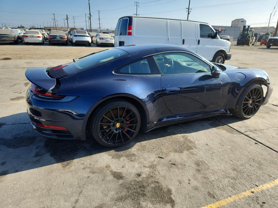 2020 Porsche 911 VIN WP0AB2A9XLS227616 COPART salvage auction — FRONT END, Ny - Mv-907A Salvage Certificate, sold $45,500 on 2026-08-03 (photo 3)