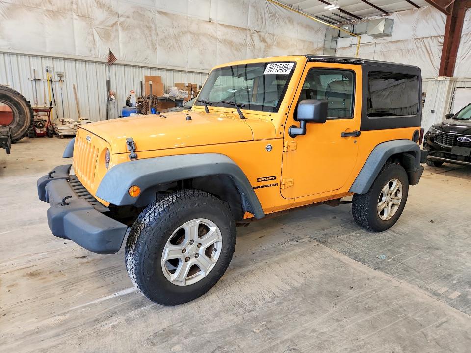 2012 Jeep Wrangler / VIN 1C4AJWAGXCL119788 COPART salvage auction — REAR END, Wi - Certificate Of Title, sold $2,900 on 2026-07-27 (photo 1)