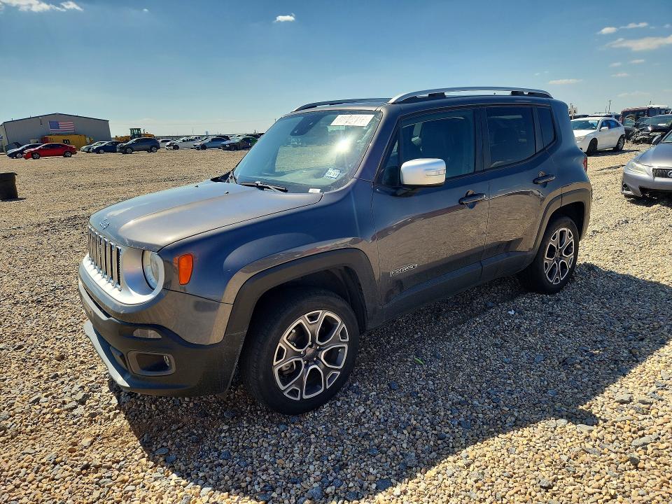 2016 Jeep Renegade VIN ZACCJBDT2GPE12757 COPART salvage auction — MECHANICAL, TX - SALVAGE VEHICLE TITLE, sold $90 on 2026-07-28 (photo 1)