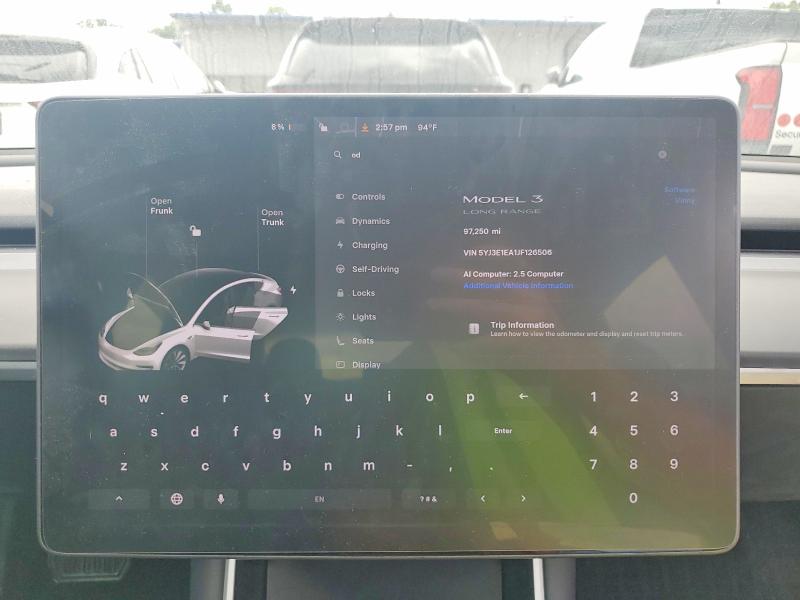 2018 Tesla Model 3 VIN 5YJ3E1EA1JF126506 COPART salvage auction — SIDE, Wv - Certificate Of Title, sold $6,500 on 2026-07-23 (photo 9)