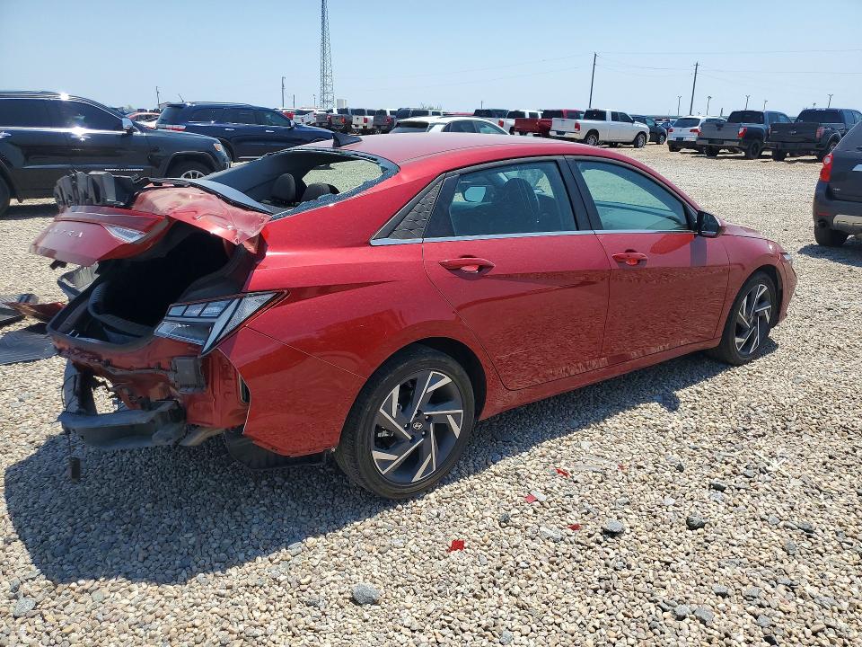 2025 Hyundai Elantra VIN KMHLS4DG4SU963075 COPART salvage auction — REAR END, Tx - Salvage Vehicle Title, sold $100 on 2026-07-28 (photo 3)