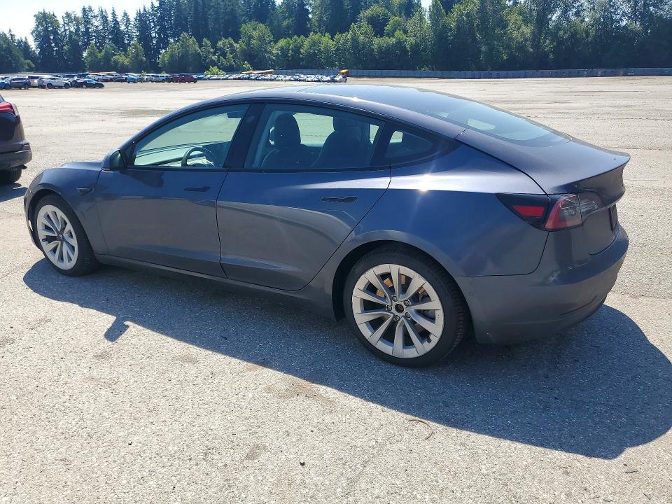 2022 Tesla Model 3 VIN 5YJ3E1EA3NF304695 COPART salvage auction — UNDERCARRIAGE, OR - CERTIFICATE OF TITLE, sold $6,400 on 2026-07-20 (photo 2)