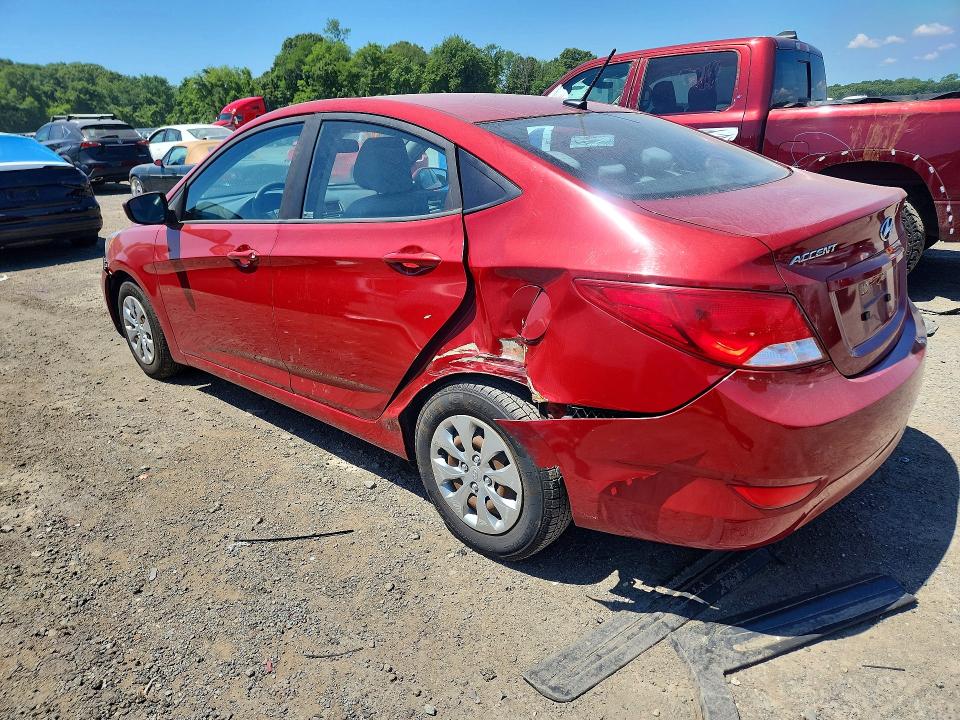 2017 Hyundai Accent VIN KMHCT4AE5HU381415 COPART salvage auction — REAR END, Ma - Cert Of Title-Salvage, sold $600 on 2026-07-29 (photo 2)