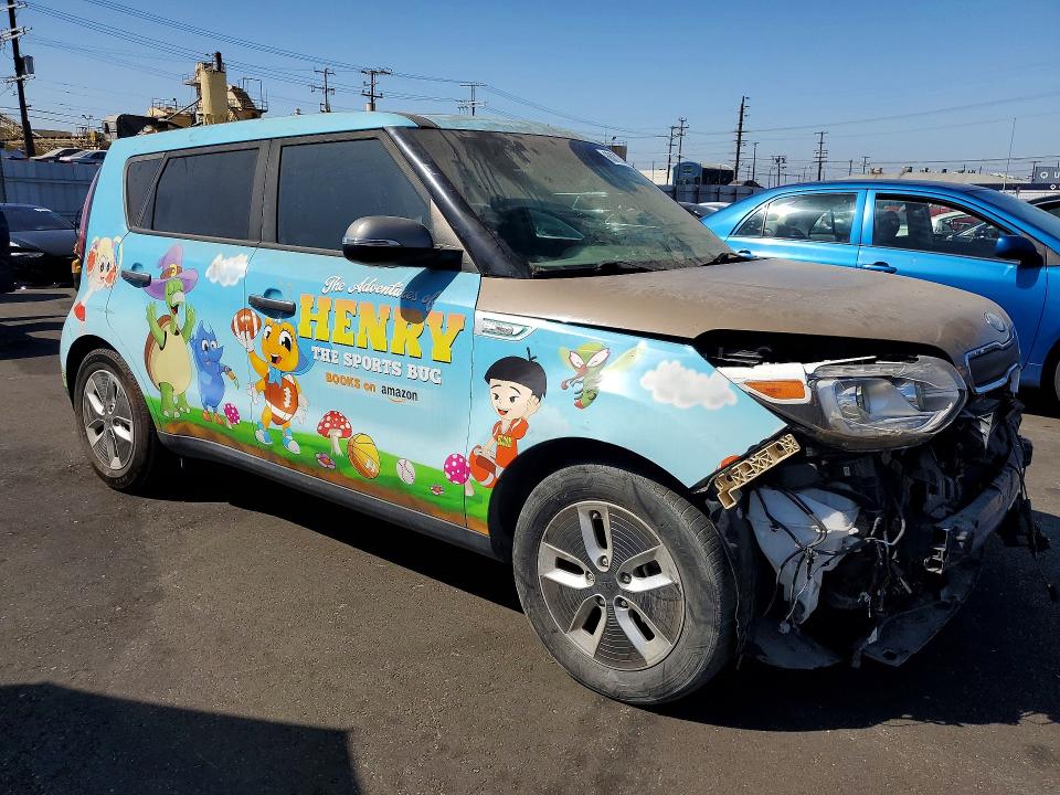 2018 Kia Soul ev + VIN KNDJX3AE7J7032271 COPART salvage auction — FRONT END, Ca - Salvage Certificate, sold $725 on 2026-07-29 (photo 4)