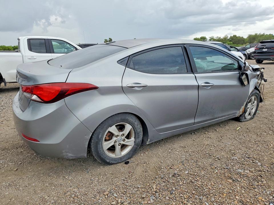 2015 Hyundai Elantra VIN KMHDH4AE6FU280046 COPART salvage auction — FRONT END, TX - SALVAGE VEHICLE TITLE (P), sold $400 on 2026-07-15 (photo 3)