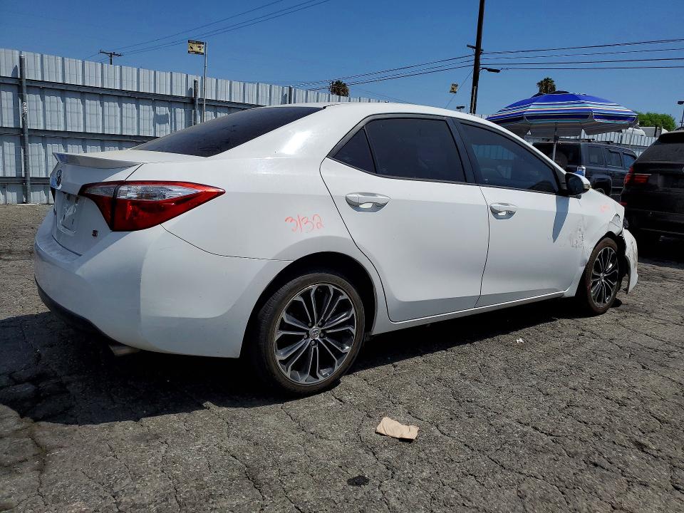 2016 Toyota Corolla VIN 5YFBURHE3GP543344 COPART salvage auction — FRONT END, Ca - Salvage Certificate, sold $2,950 on 2026-07-30 (photo 3)