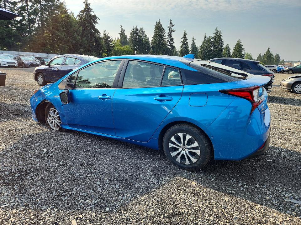 2021 Toyota Prius VIN JTDL9MFU3M3025371 COPART salvage auction — FRONT END, WA - BILL OF SALE, sold $8,700 on 2026-07-31 (photo 2)