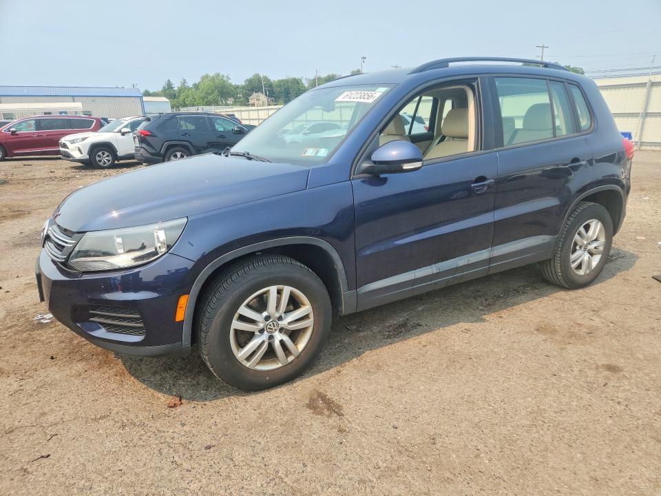 2016 Volkswagen Tiguan VIN WVGBV7AXXGW593335 COPART salvage auction — SIDE, Pa - Certificate Of Salvage, sold $1,850 on 2026-07-28 (photo 1)